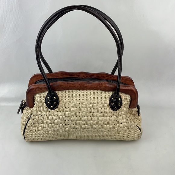 Vanessa Woven Straw Hand/Shoulder Bag - Picture 2 of 14